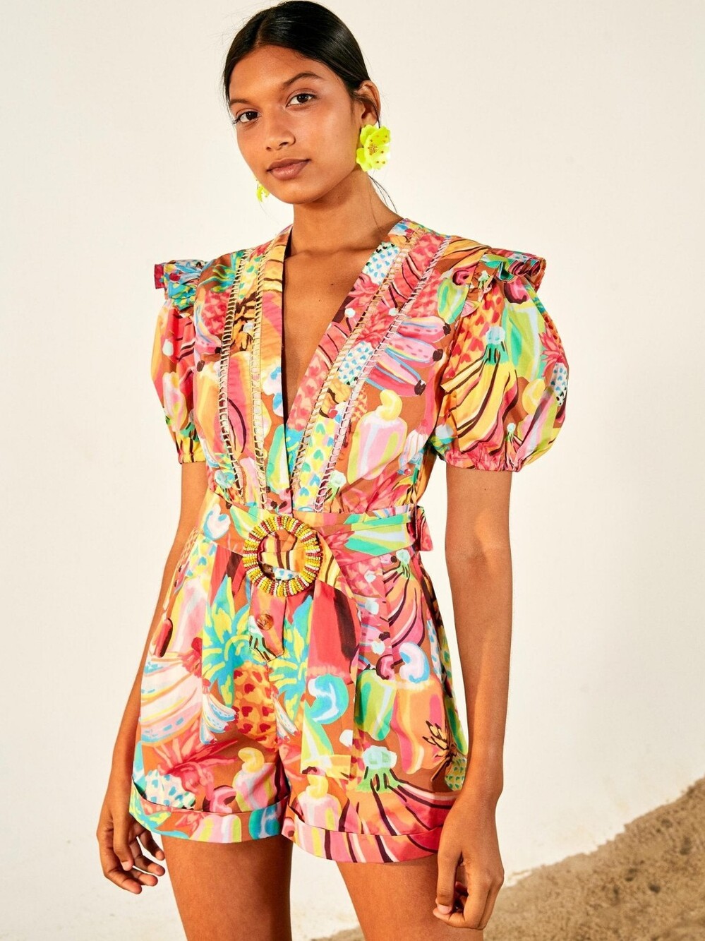 FARM Rio Fruit Salad Romper L